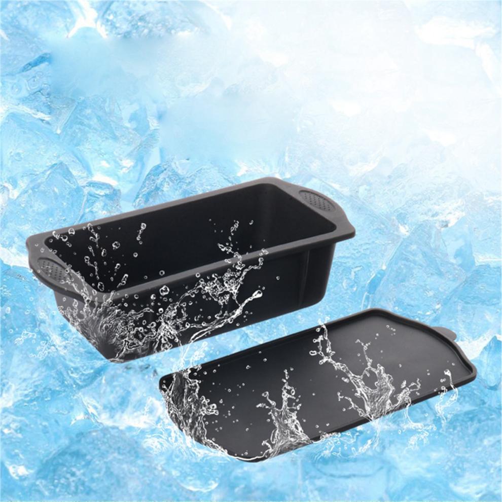 Blue Silicone Ice Bath Ice-cube Mold+lid Reusable Ice-cube Mold
