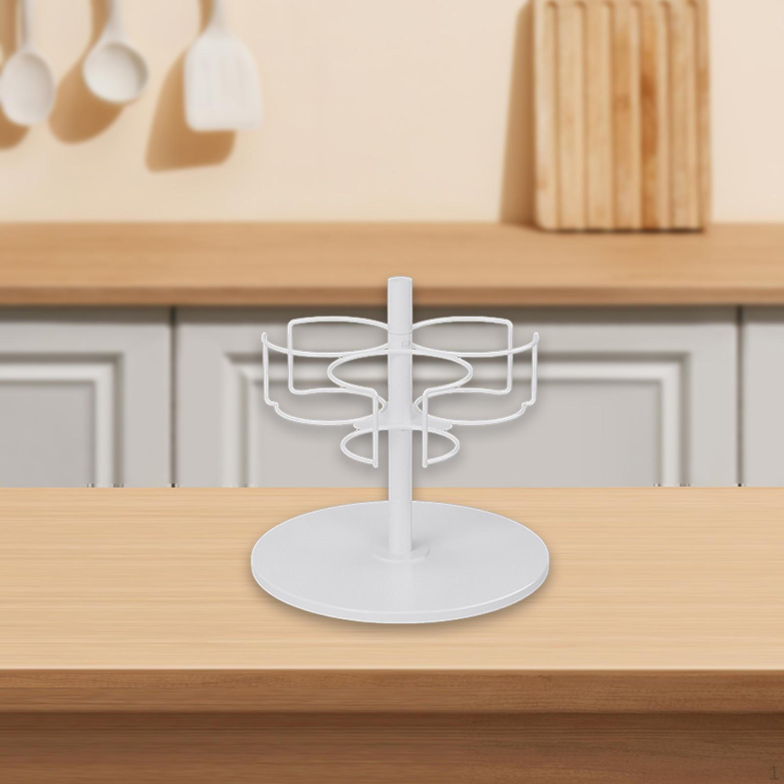 

Cup Holder for Kitchen Cabinets, Rotating Water Bottle Storage Solution Black 3 Slot