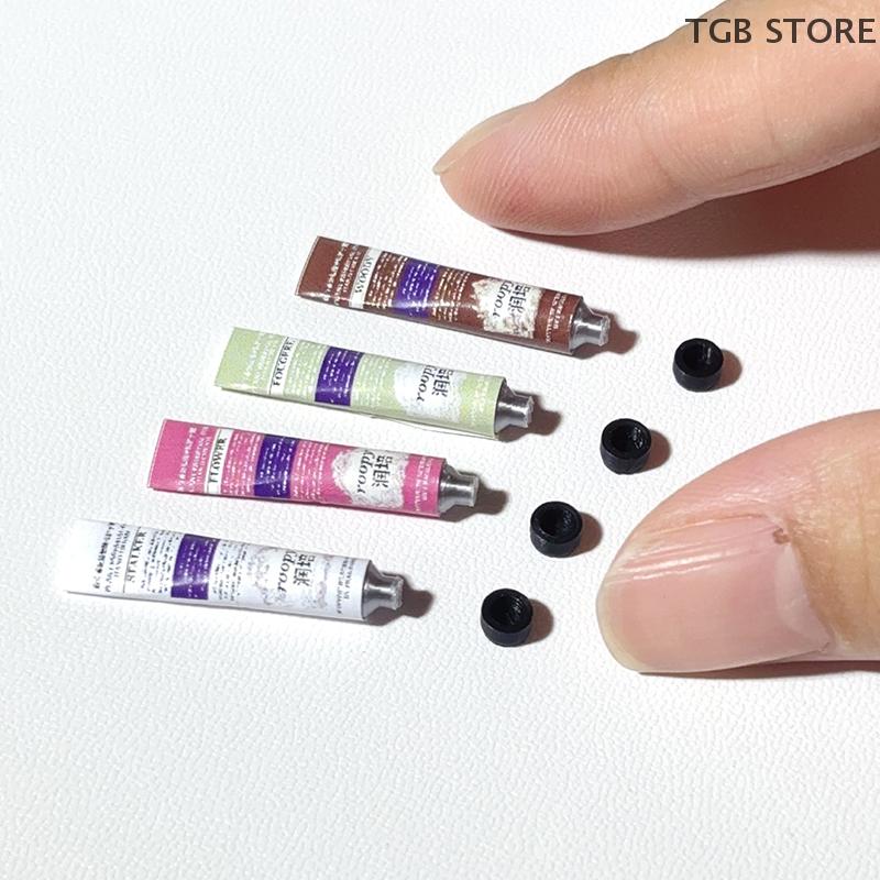 2pPcs Random Dollhouse Miniature Hand Cream Makeup Scene Decor Doll House Accessories Mini Beauty Props