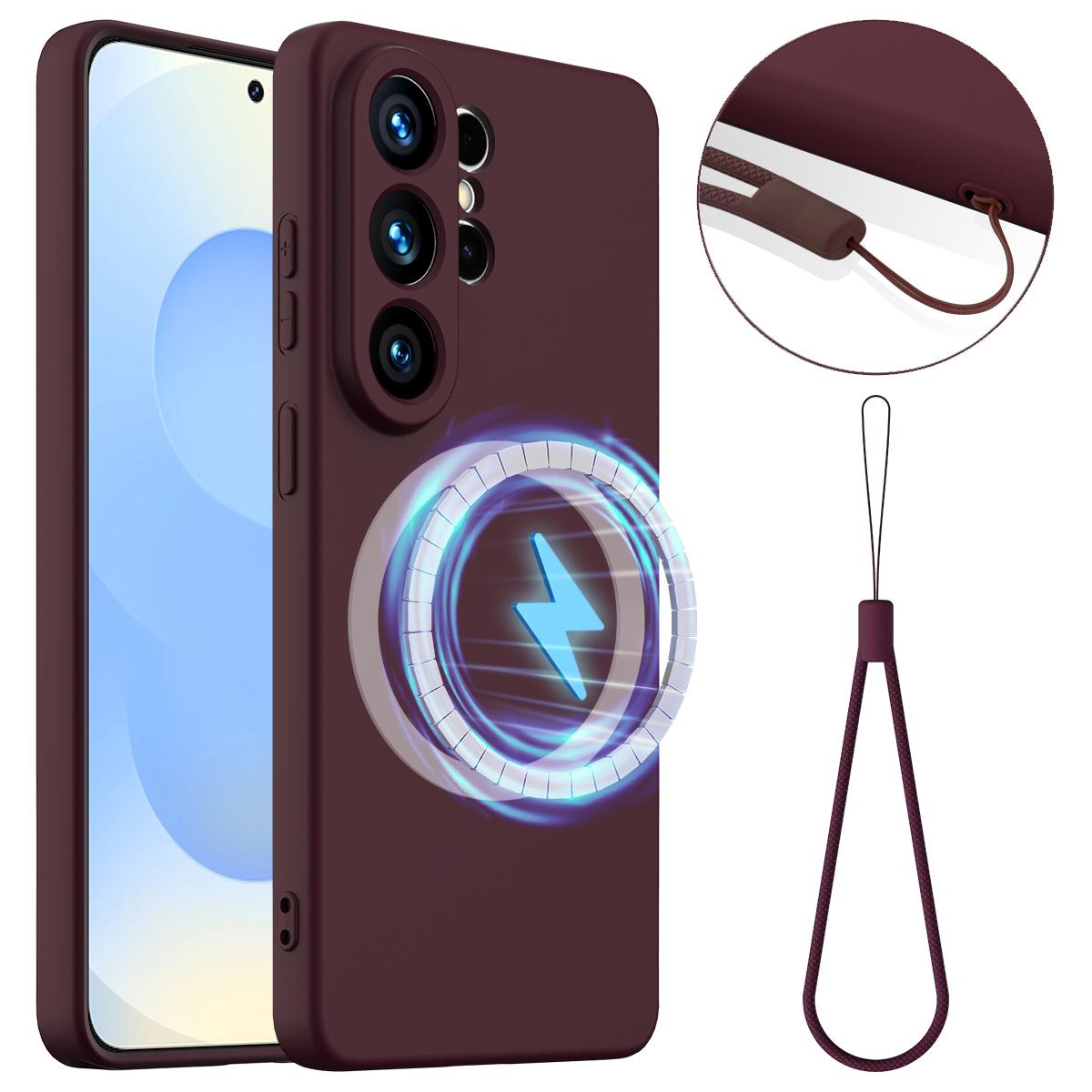 

Для Samsung Galaxy S26 Ultra Магнітний чохол Захист від падінь Рідкий силіконовий чохол для телефону