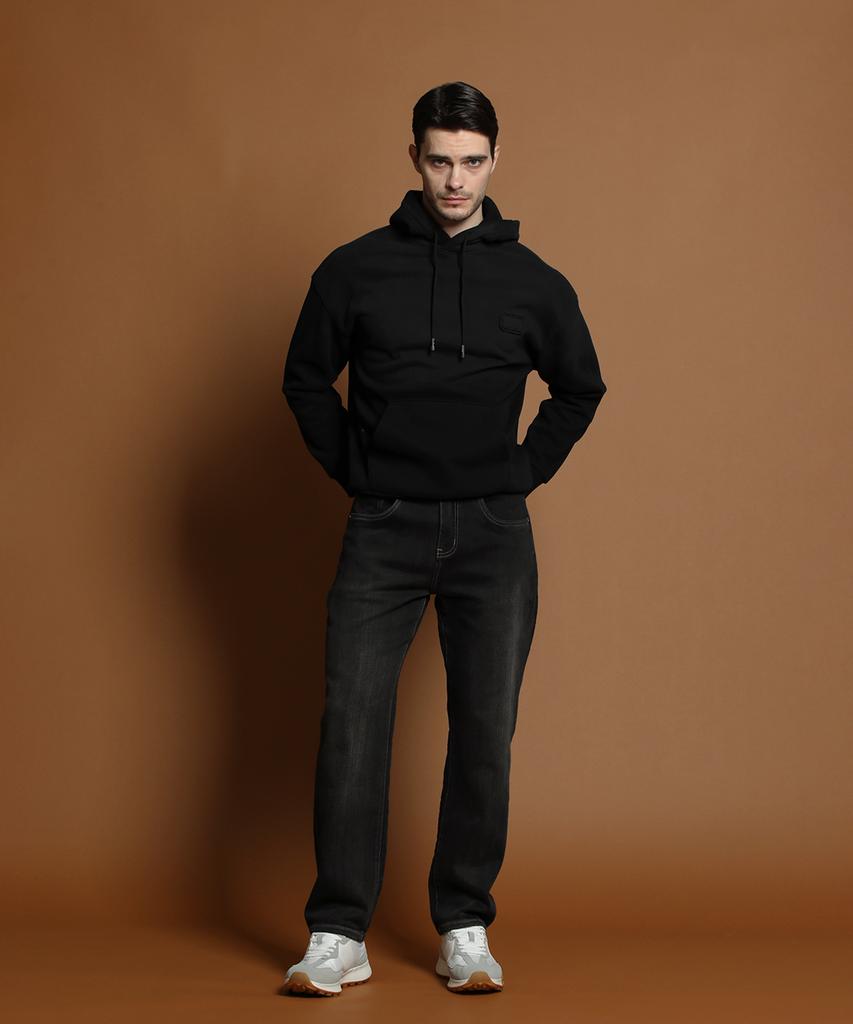 PANICALE Black Brushed Gradient Hoodie