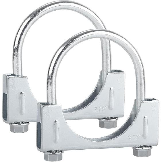 LCGP 2" Heavy Duty U Bolt Clamps Saddle Type Anti-Corrosion 2 Pack Muffler Clamps