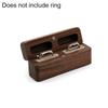 1PC Ring Earring Holder for Wedding Proposal Soft Lining Double Slot Walnut Wooden Romantic Ring Box Gift Display Packaging Case