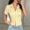 Womens Spring Tops Button Down Blouse Summer Shirts for Women Casual Collared Womens Summer Shirts Fashion Style
