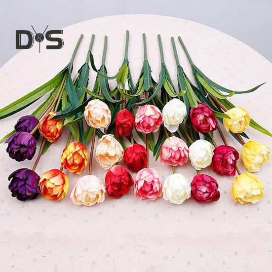 Simulated Tulip 37cm Artificial Tulip Faux Silk Fake Tulip Flower Bulk for Vase Wedding Home Decor Spring Parties Mother's Day Gift