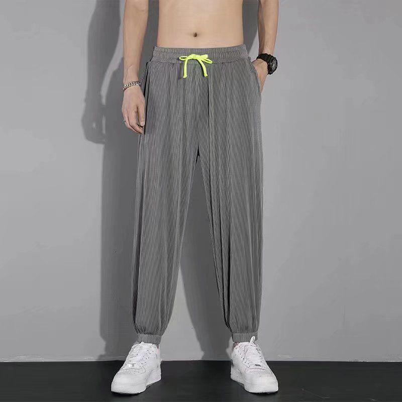 

Летние брюки мужские свободные повседневные брюки модные брюки мужские тонкие брюки XXL серый