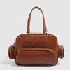 This Year's Popular Bags 2025 New Vintage Handbag Boston Bag Large-capacity Commuter Shoulder Bag Motorcycle Bag Trendy