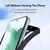 Protective Case - BOOLING - for Samsung Galaxy S23 Plus - Slim Silicone - Black - 2 Tempered Glass