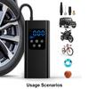 Tire Inflator with Backlight Digital Display Screen and Flashlight Portable Car Air Compressor Universal Air Pumps