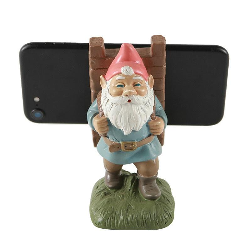 Santa Claus Desktop Decoration  Resin Crafts Creative Office Small Ornaments Mobile Phone Holder