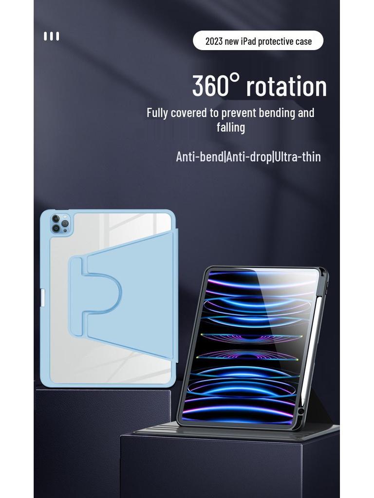 OPPO Tablet Case - 360° Rotating Acrylic with Pen Slot for AIR2 (11.4") & OnePlus Pro (12.1")