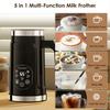 Electric 5 in 1 mixer with upgraded touch screen LED display - Hot and cold milk frother thermos for lattes