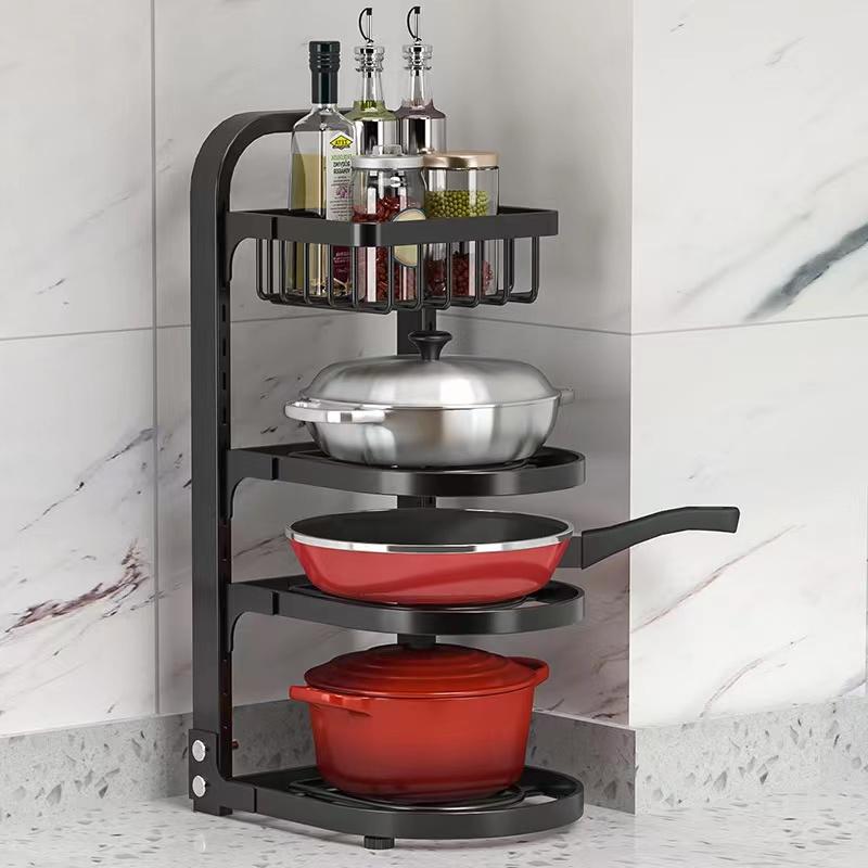 Mehrschichtiges Gewürzflaschenregal Topf- und Pfannen-Organizer-Regal Topfdeckelaufbewahrung Topfdeckel-Aufbewahrungshalter Küchenaufbewahrungsregal