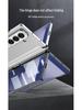 Samsung Z Fold7 Luxury Transparent Electroplated Case with Hinge Bracket & Film