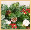 Christmas Glimmer: Garland Set for Tree, Window, and Fireplace with Flocked Leaf Ornaments