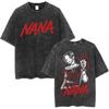 2026 Japanese Hot Anime Nana Osaki Japanese Retro Washed T-shirt T-shirts Washed Vintage Loose
