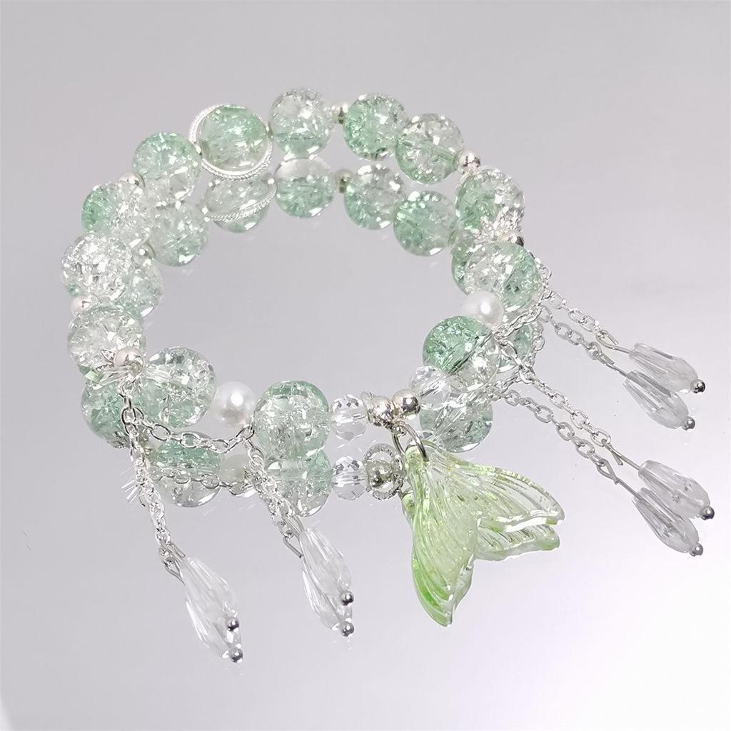 Mori Style Mermaid Crystal Bracelet - Versatile Beaded Design