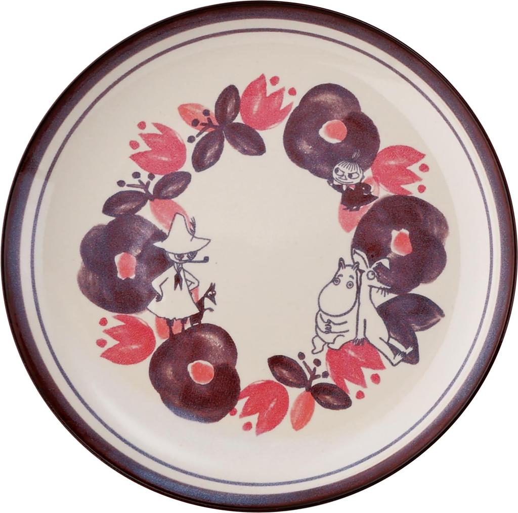 MOOMIN Large Pasta Plate Trio Gift Diameter Microwave and Dishwasher PeriA Gift Box Wedding Made In (Moomin) Plate, Plate, (3 Plates), Set, 21.5cm,