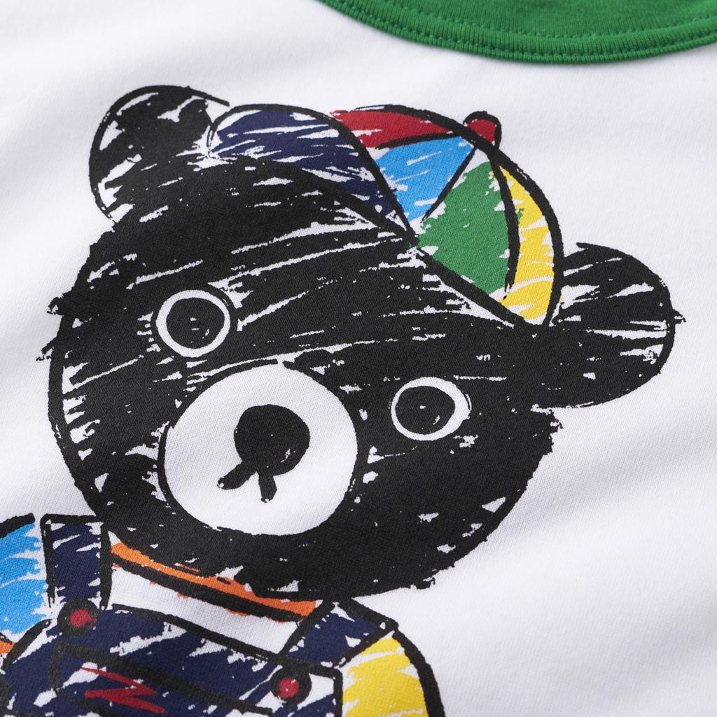 MIKI HOUSE Double B Short Going To [MIKI HOUSE] T-shirt, Sleeve, Bear, Thin, Boys, Girls, Babies, Kids, Children's Clothing, Kindergarten, School,