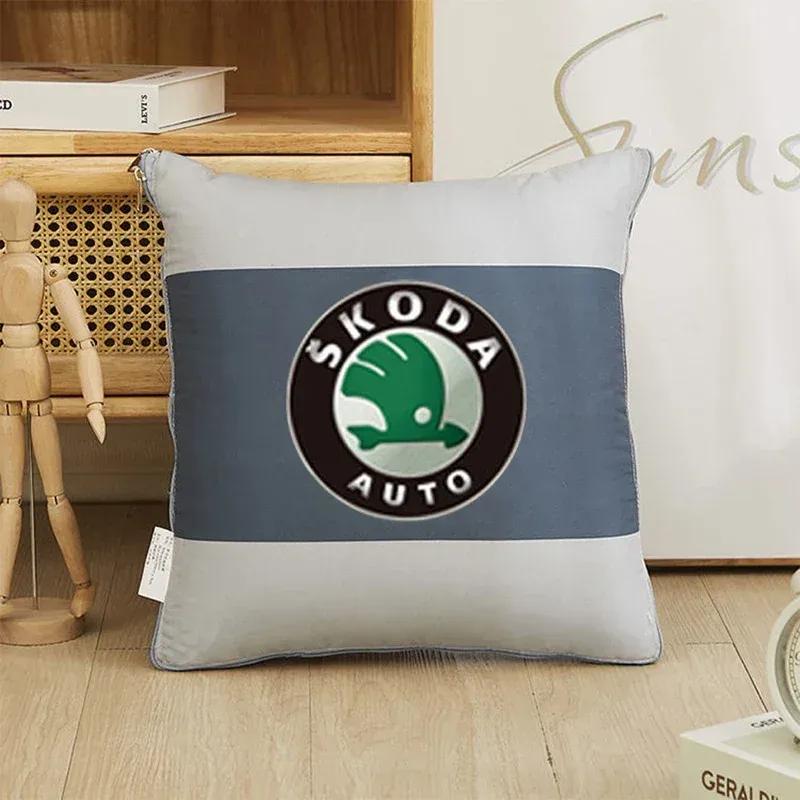 Car Seat Cushion Quilt Blankets Throw Pillow for Skoda Yeti Karoq Fabia Superb Rapid Felicia Kodia Kamiq Octavia Accessories
