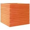 VidaXL Planter Wax Brown 50x50x45.5 Cm Solid Pine Wood, Outdoor Planter, Flower Box, Plant Box, 847245