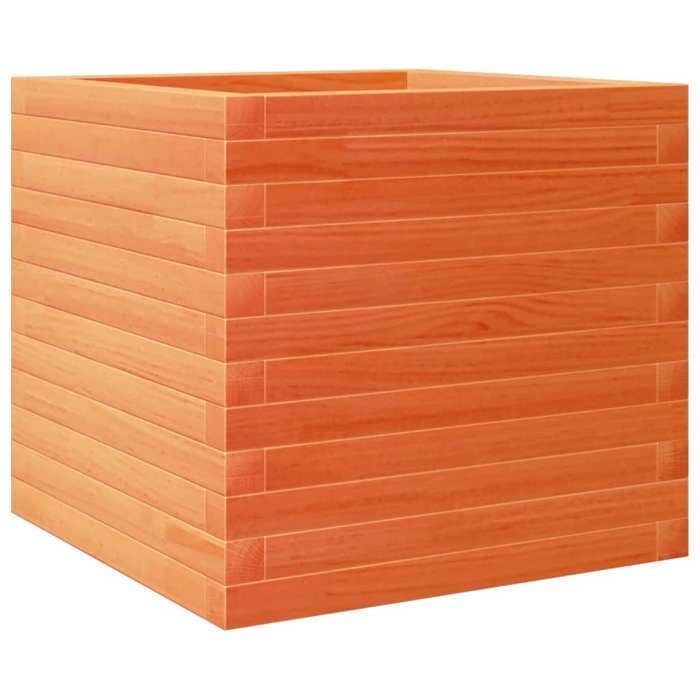 VidaXL Planter Wax Brown 50x50x45.5 Cm Solid Pine Wood, Outdoor Planter, Flower Box, Plant Box, 847245