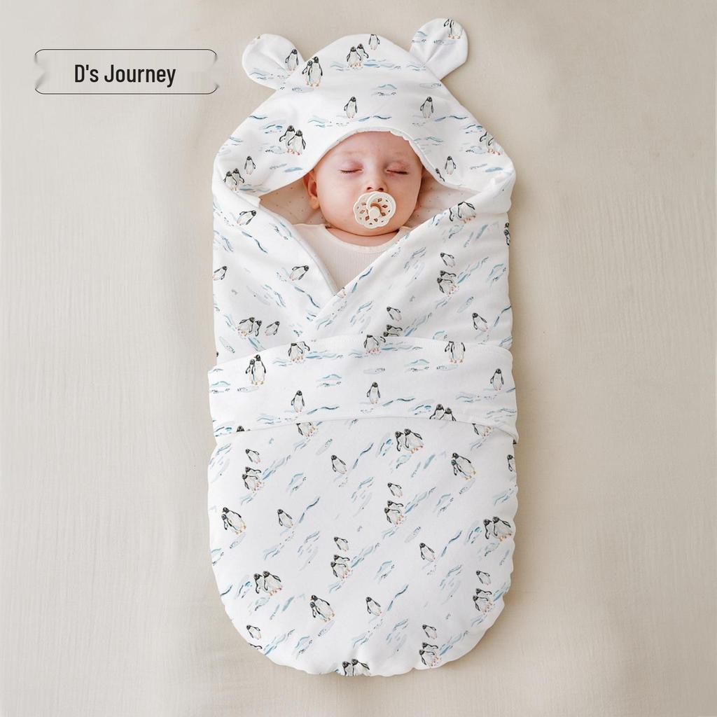 Year-Round Newborn Swaddle with Warm Ginger Water-Washed Cotton