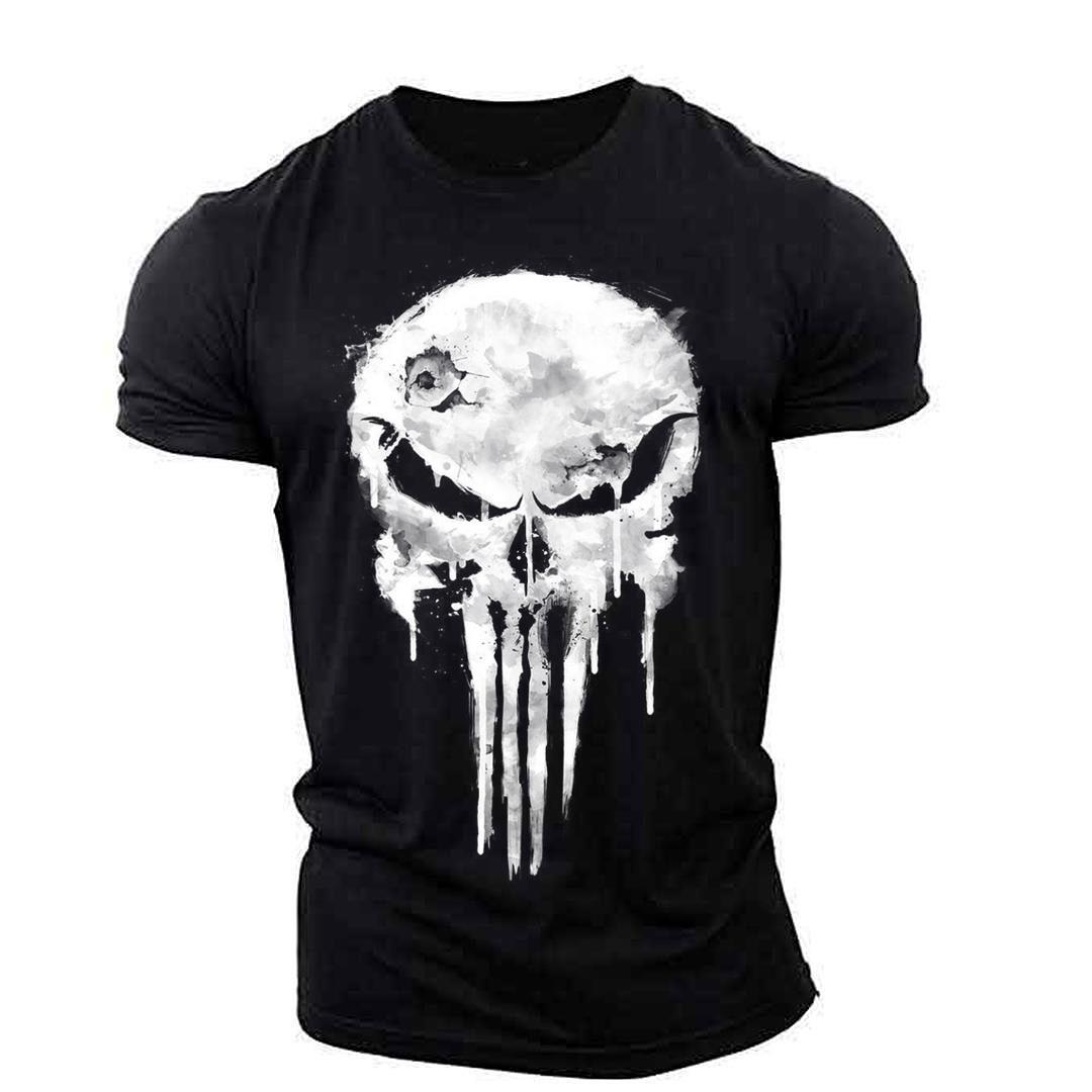 Retro Men s T-shirt, 3D Printed Loose Oversized Clothing, Street, Sparta, Sports Short Sleeves, Hip-hop - Men s Summer Cotton... S разноцветный