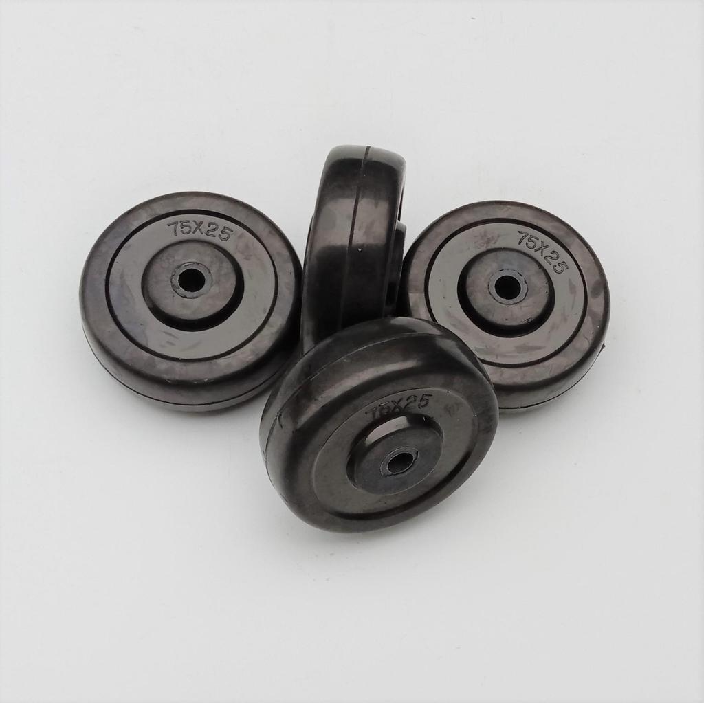 3-Inch Medium Silent Swivel Rubber Caster Wheel - Light Duty