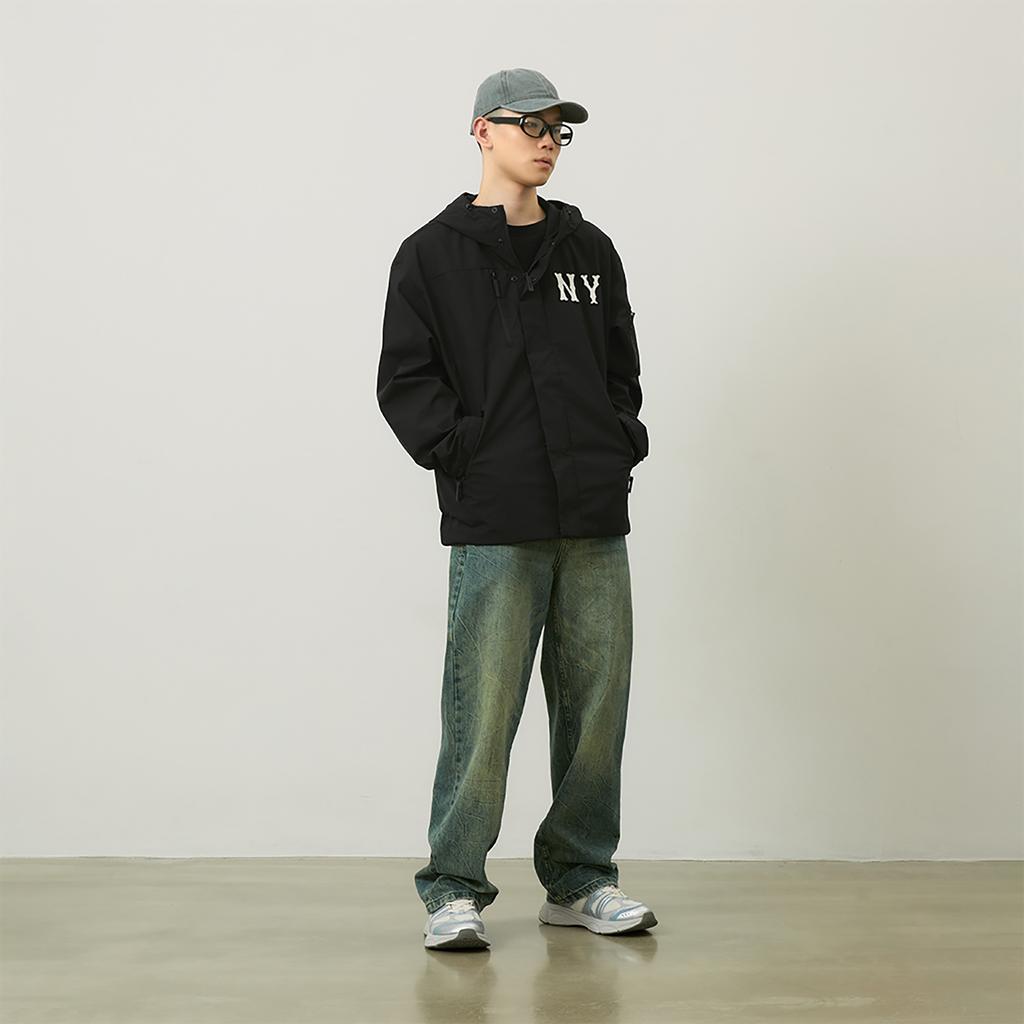 New MLB New York Yankees Basic Collection 24FW Jacket Unisex Black 3AWJB0644-50BKS