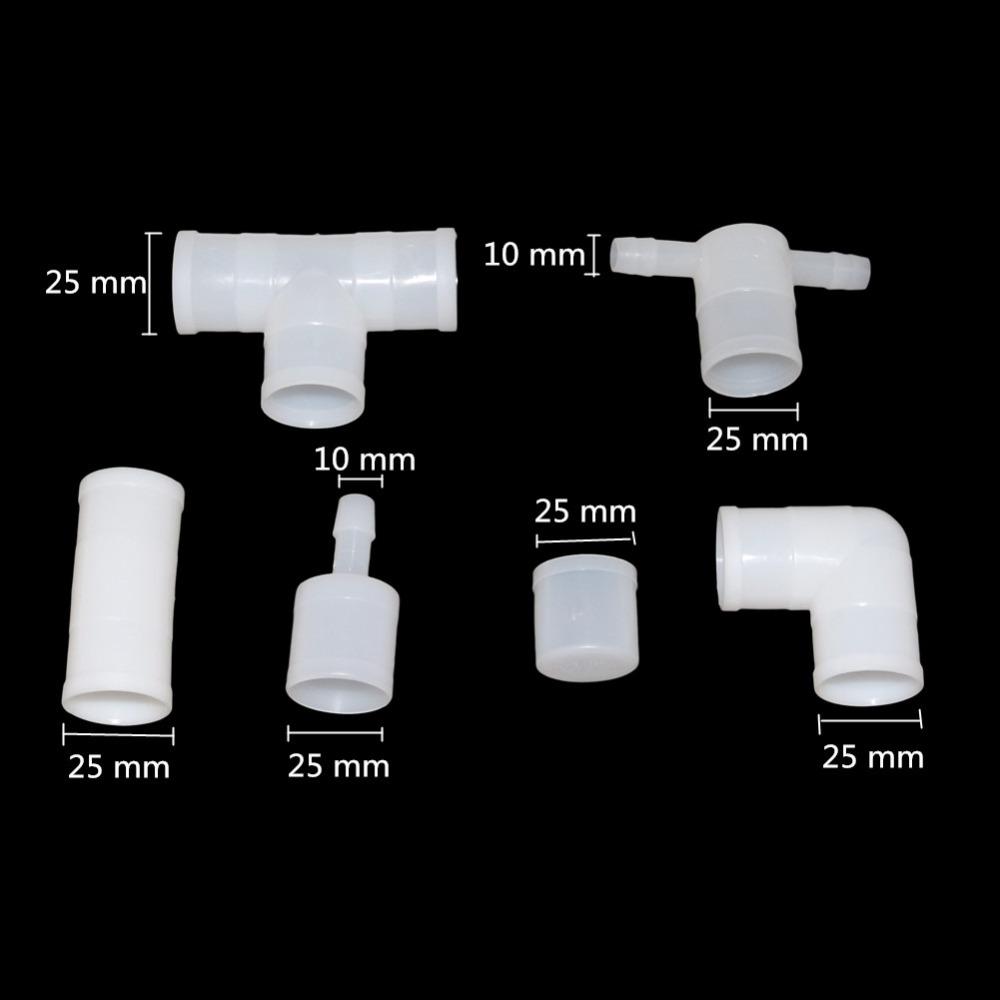 25mm Drinking Fountains Connector Chicken Automatic Waterer Joint Pipe Pigeon Chicken Nipple Water Drinker Pipe 10 Pcs