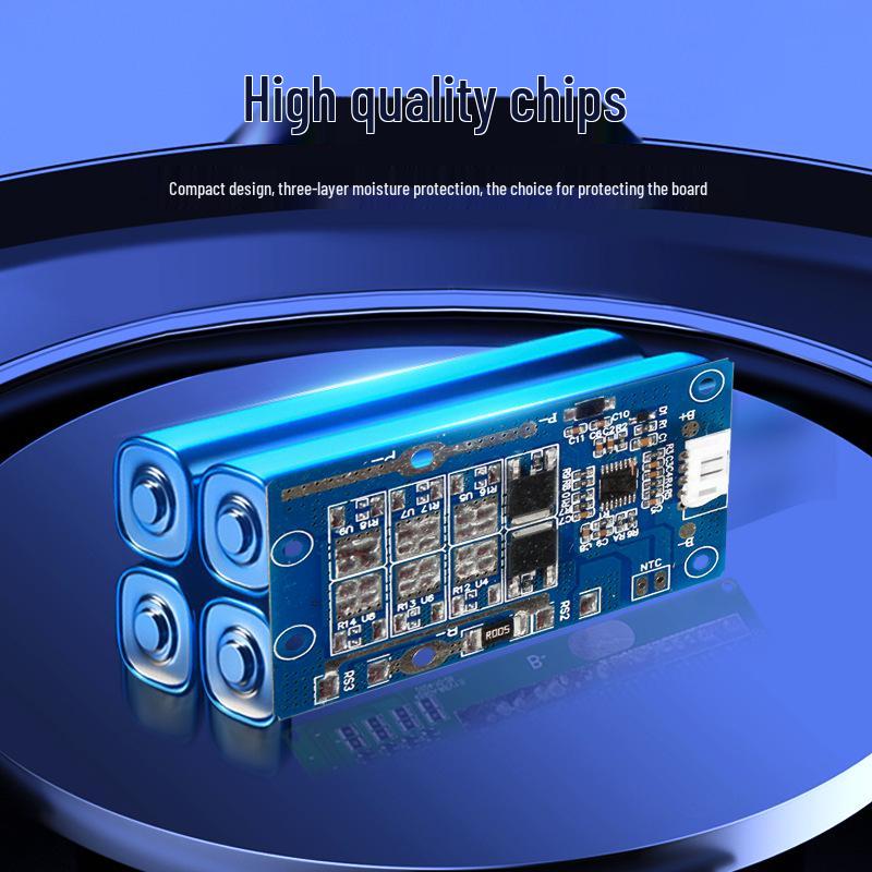 4S 12.8V Lithium Battery Protection Board with Overcharge, Overdischarge, Short Circuit, and 20A Current Limit.