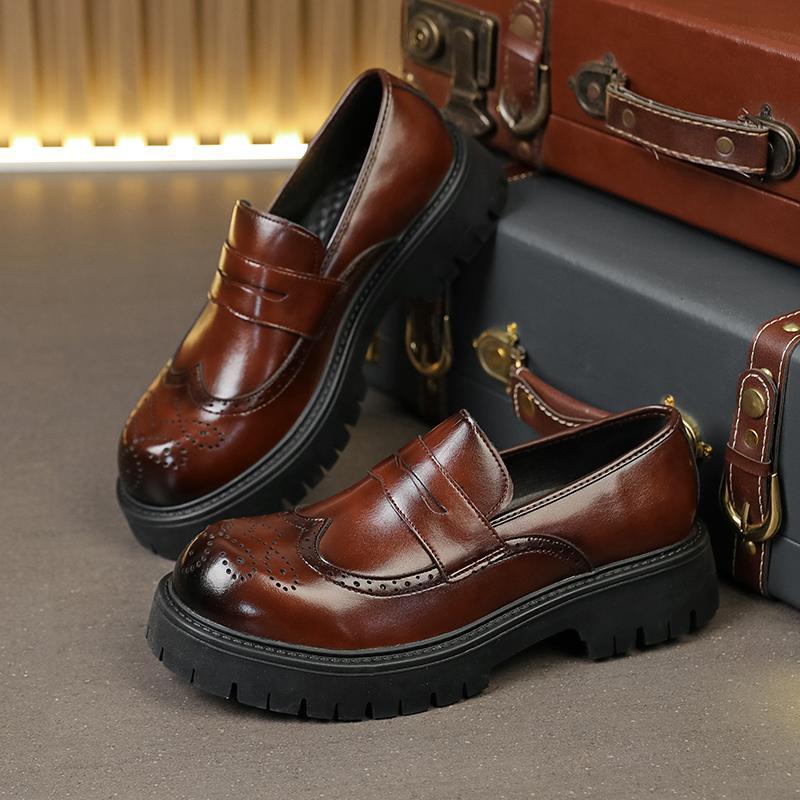 

Men s loafers 46 large size new block leather shoes fashion men s foot casual leather shoes business shoes 46