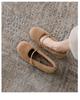 French heightening fluffy shoes single shoes women's 2025 new autumn and winter gentle small plush warm beanie shoes