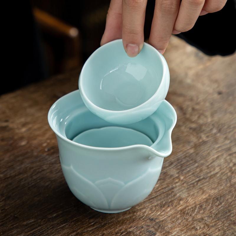Travel Tea Set Portable Express Cup Car Mounted Outdoor Portable Tea Pot Tea Cup Ceramic Kung Fu Tea Set