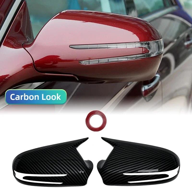 Für Mercedes Benz CLS C219 W219 CLS280 300 320 350 2009-2011 Carbon Faser Muster Schwarz Seite Spiegel Abdeckung Kappen kleben