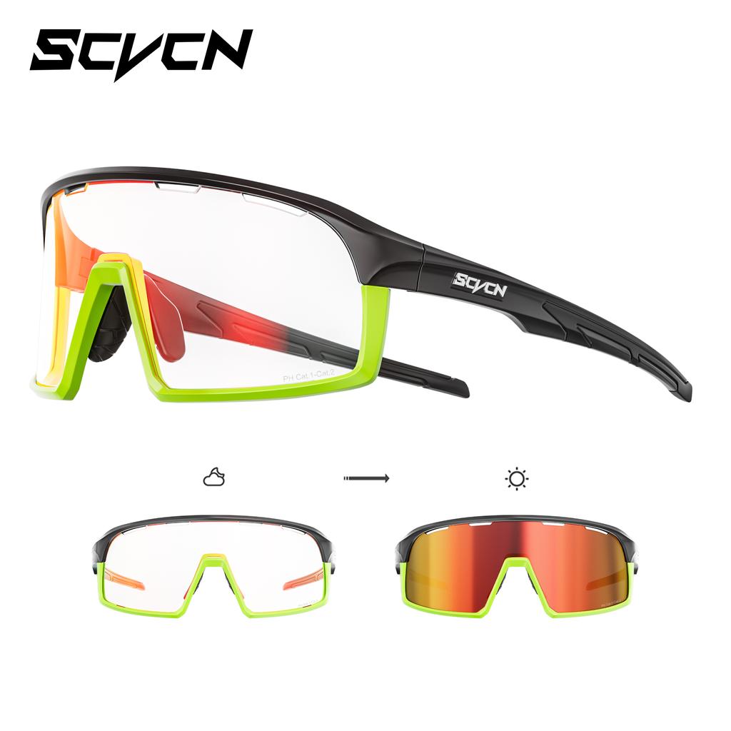SCVCN Photochromic Cycling Sunglasses for Men Outdoor Y2k Bike Glasses Fishing Glasses Hiking Eyewear Bicycle Goggles UV400