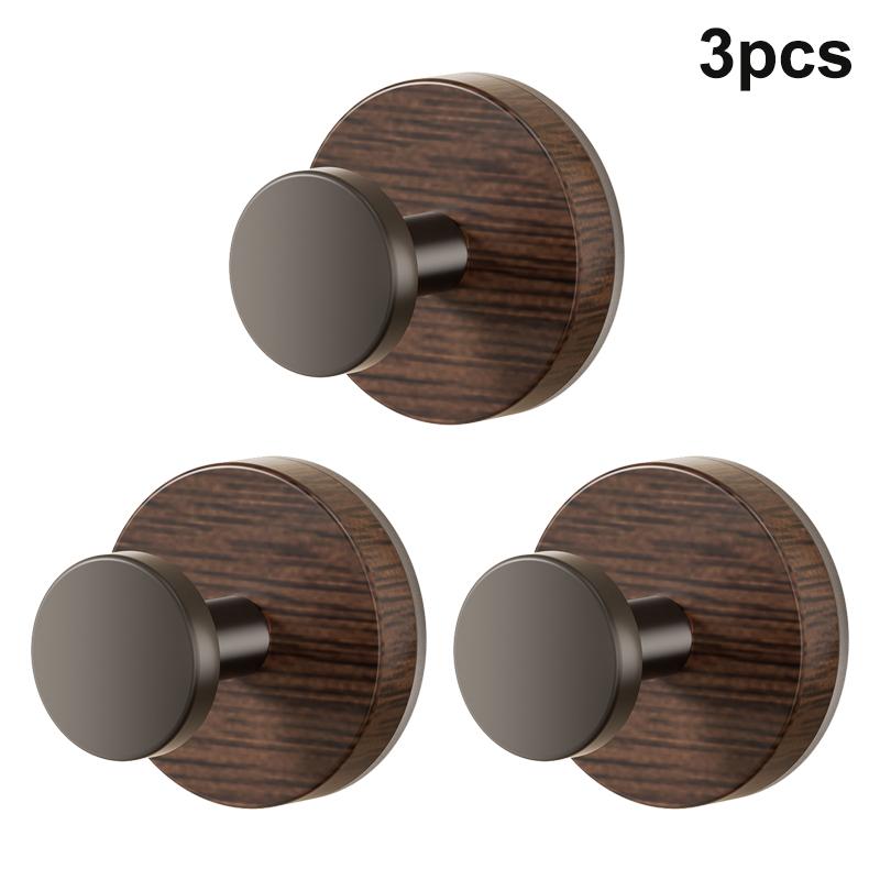 Wood Suction Cup Hooks Walnut Keys Decor Hook Door Back Clothes Towel Hanger Cabinet Drawers Handle Wall-Mounted Storage Rack