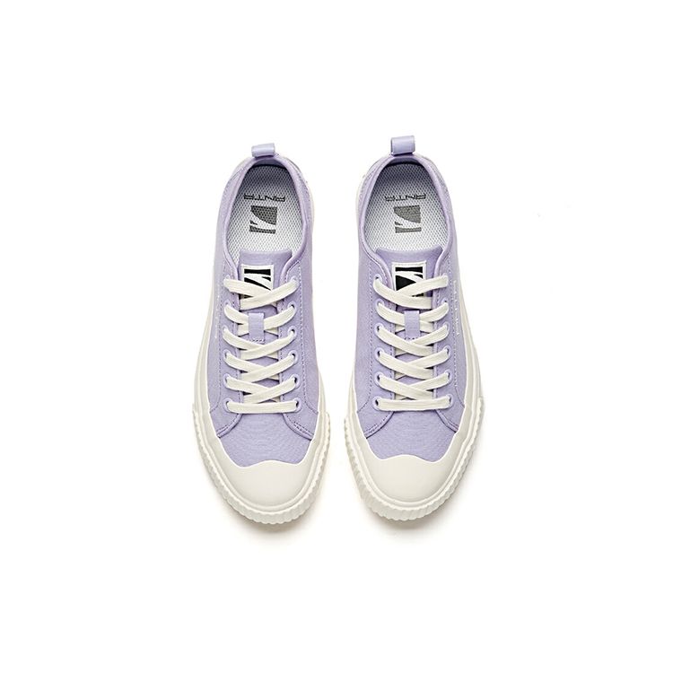 Anta Lifestyle Series Durable Non-Slip Low-Top Casual Canvas Shoes Women sneaker Light-Purple 122038661-2