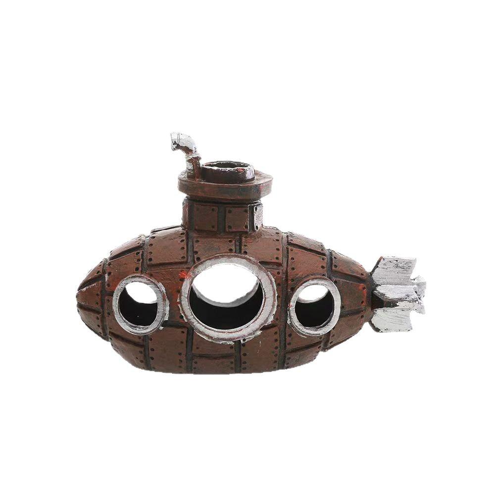 Hot-Selling PVC Submarine Aquarium Decoration: Fish & Shrimp Breeding Cave