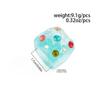 SHIXIN 2026 New Trendy Colorful Resin Inlay Rhinestone Geometric Square Ring Sweet Chunky Geometric Ring Valentine's Day Jewelry