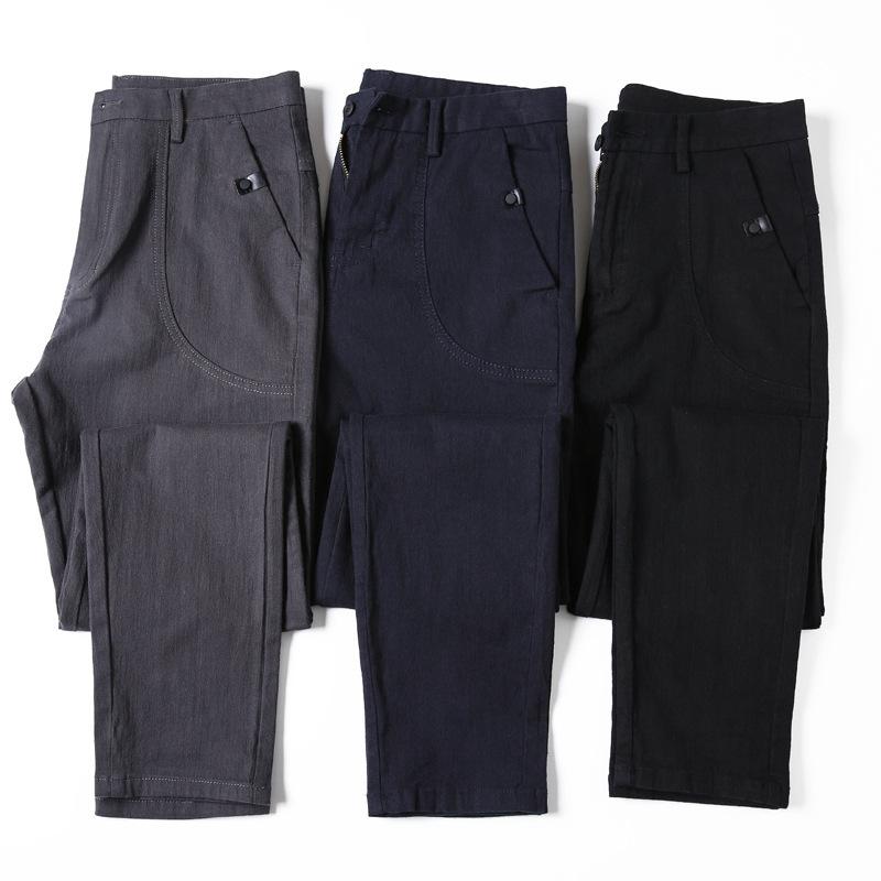 Men's casual pants summer thin trendy brand loose straight pants new men's elastic breathable sports pants