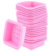 25PCS DIY Handmade Silicone Soap Mold Multifunction Candle Molds Cake Making Baking Mould(Pink )