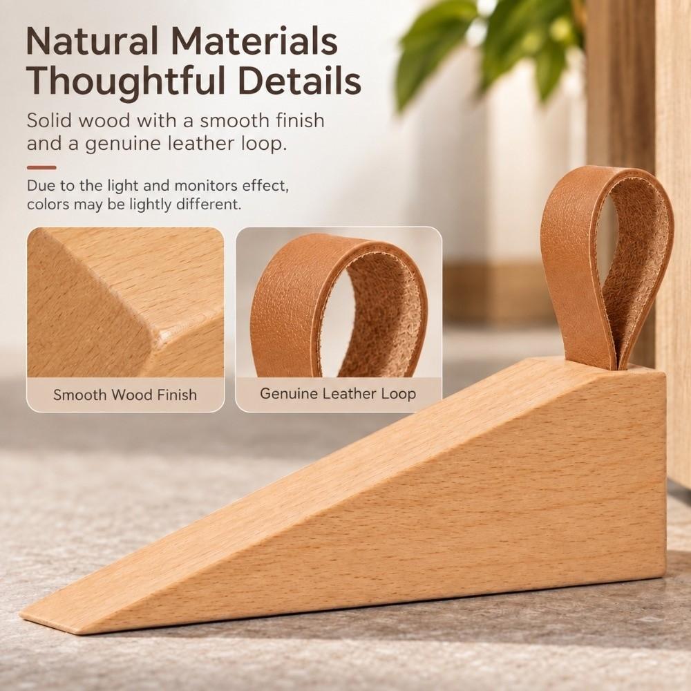 Solid Wood Door Wedge Rubber Pad Door Holder New Door Stop Wedge Living Room Hotel