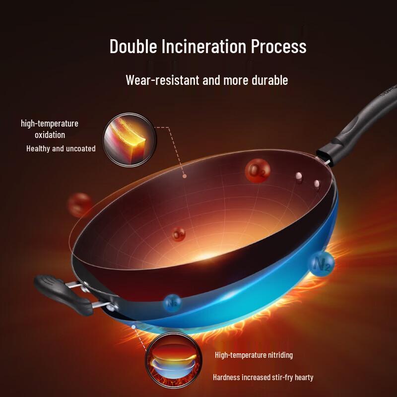 Supor Non-Coated Cast Iron Stir-Fry Wok
