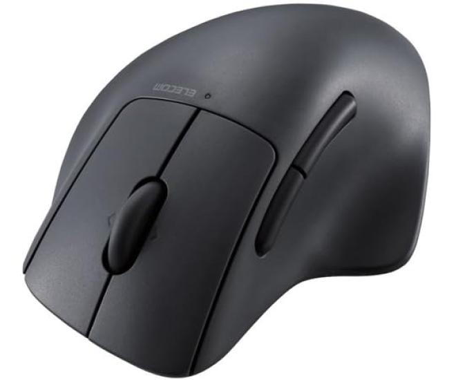 ELECOM SHELLPHA Wireless 5 Buttons Medium Quiet Multi-Touch Mouse, + Tilt, Size, Antibacterial, Design, Black, M-SH30MBSKXBK