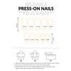 24Pcs Glossy Red Cat Eye Press On Nails, Almond Full Cover Wearable False Nails for Women