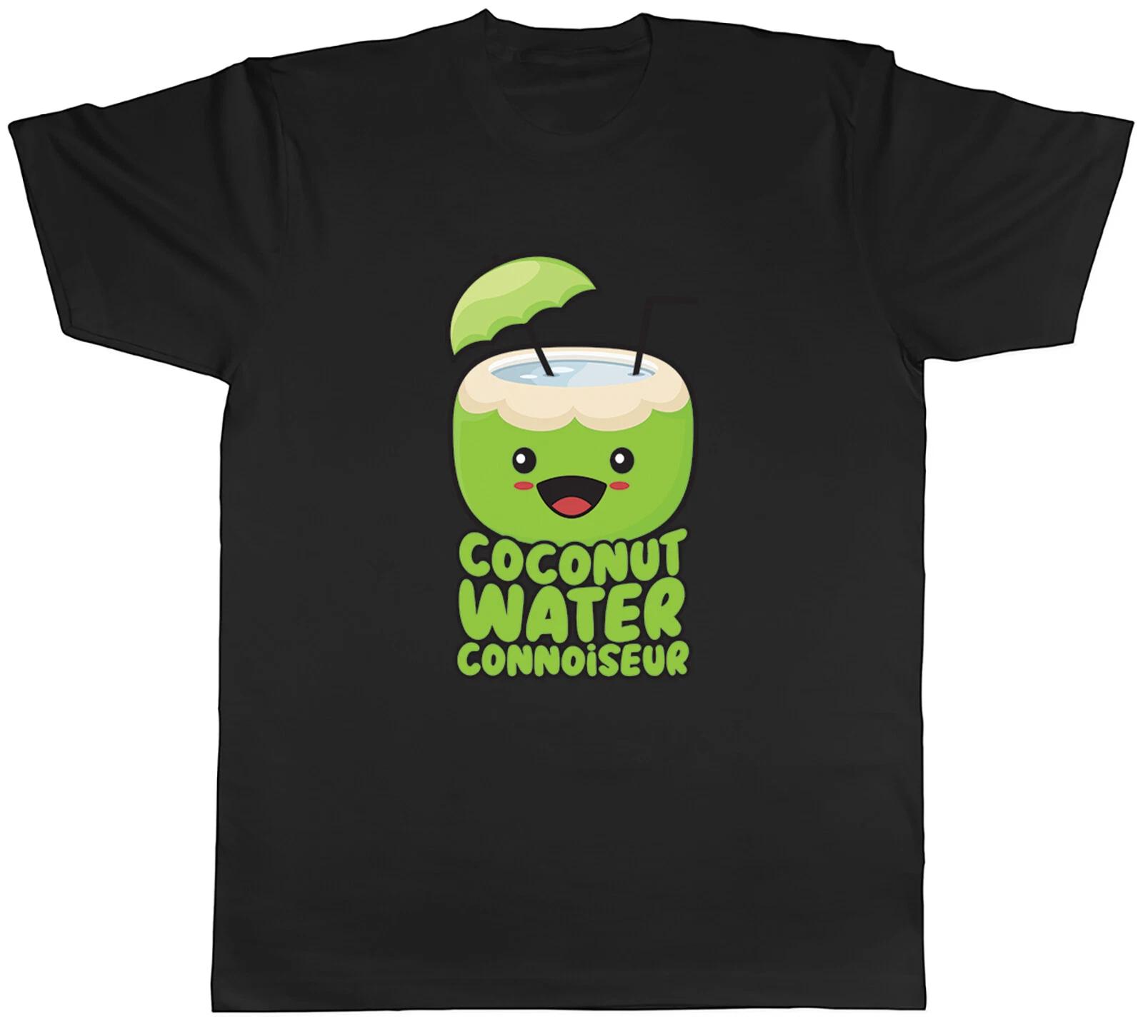 Coconut Water Connoisseur Mens T-Shirt Funny Kawaai Coconut Lover Tee Gift XL