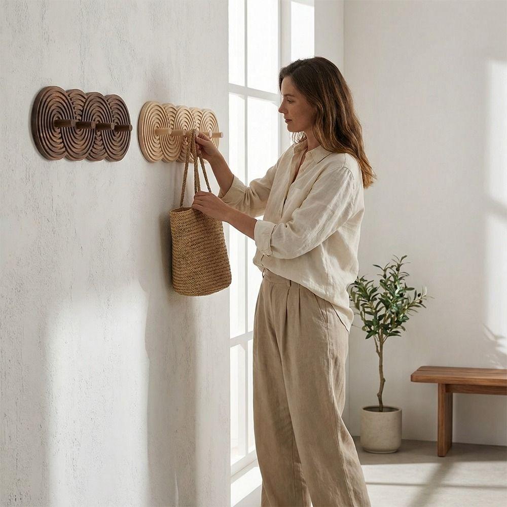Bohemian Style Wall-Mounted Organizer Modern Entryway Organizer  Wall Storage