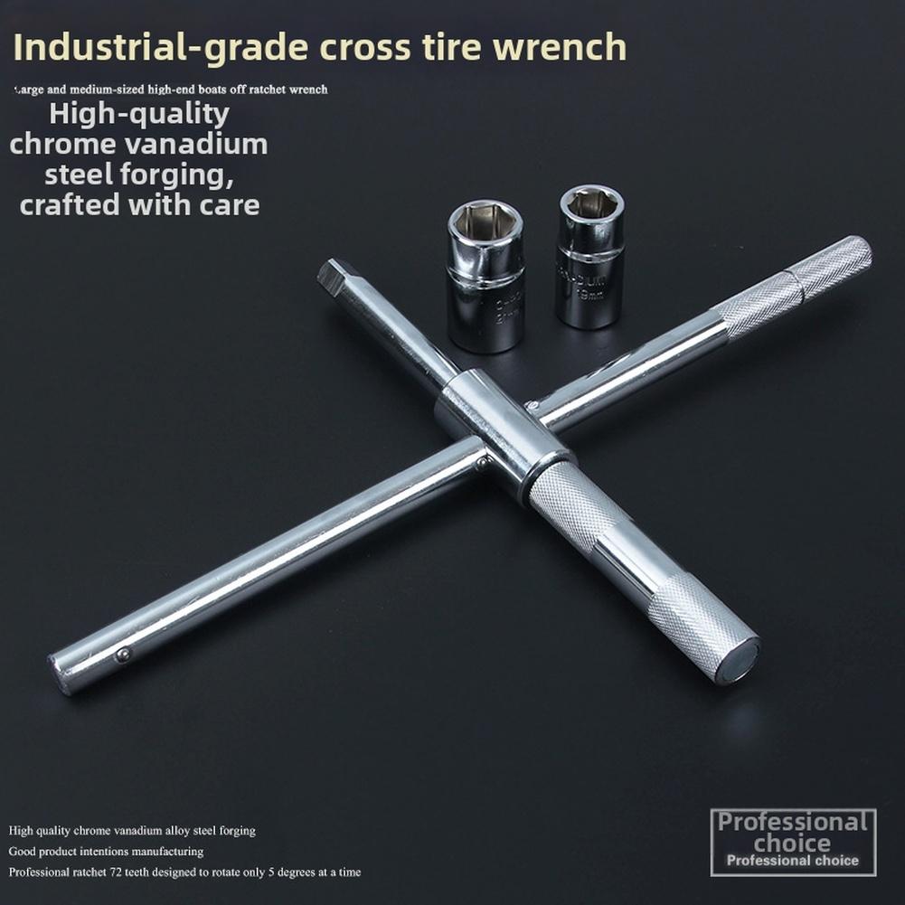 For Roadside Tire Change Cross Tire Wrench Wheel Nut Remover Heavy Duty Cross Wrench High Carbon Steel Construction China Mainland